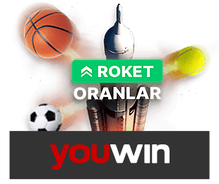 Roket ve spor topları ile roket oranlar yazısı ve Youwin logosu