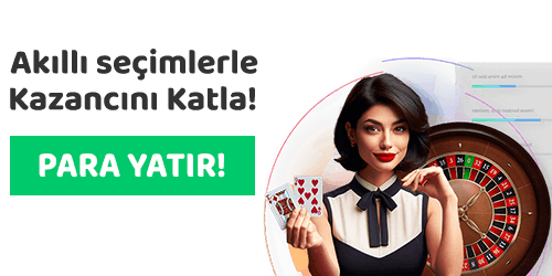 Rulet masasında iskambil kartı tutan kadın ve para yatır butonu